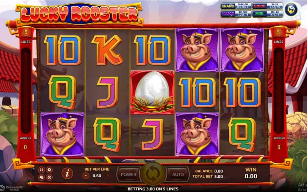 Lucky Rooster เกมสล็อต XO ดูรายละเอียดเกม SLOTXO Lucky Rooster